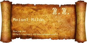 Meisel Milán névjegykártya